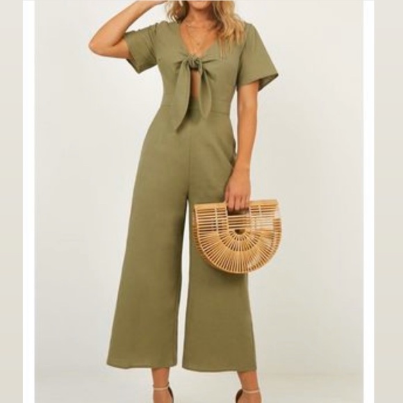 Showpo. Pants - Front Tie Jumpsuit
